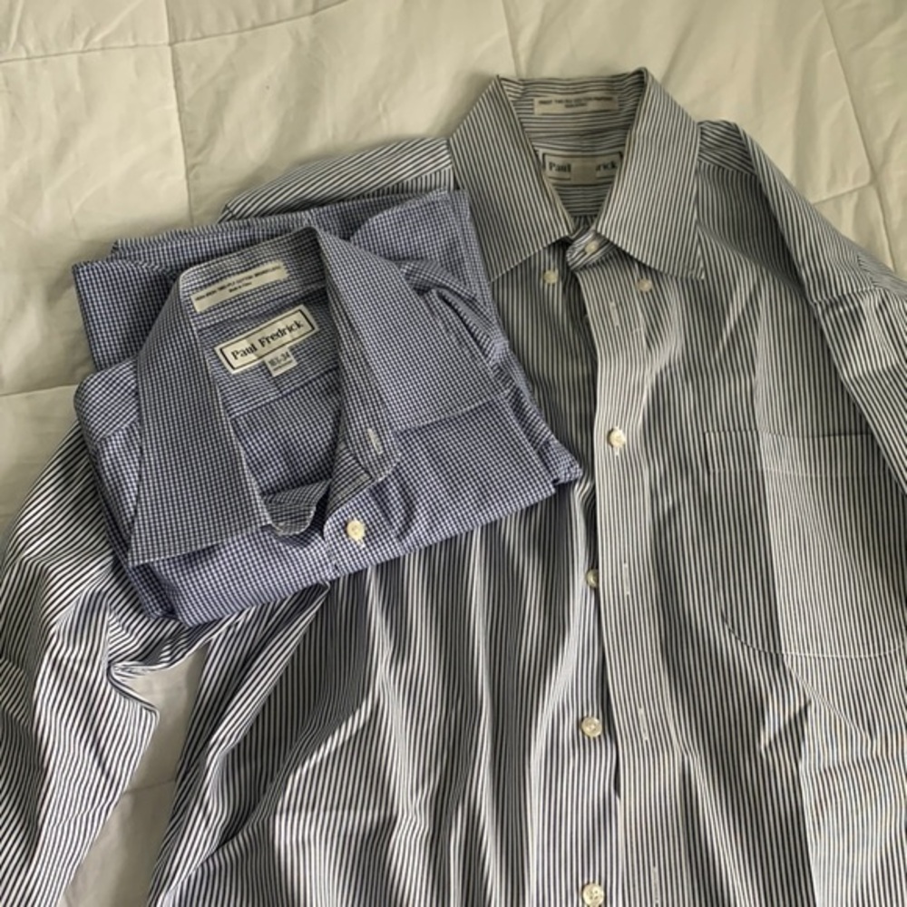set of 2 paul frederick button downs